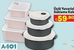 ÜÇLÜ YUVARLAK SAKLAMA KABI ÜÇLÜ YUVARLAK SAKLAMA KABI